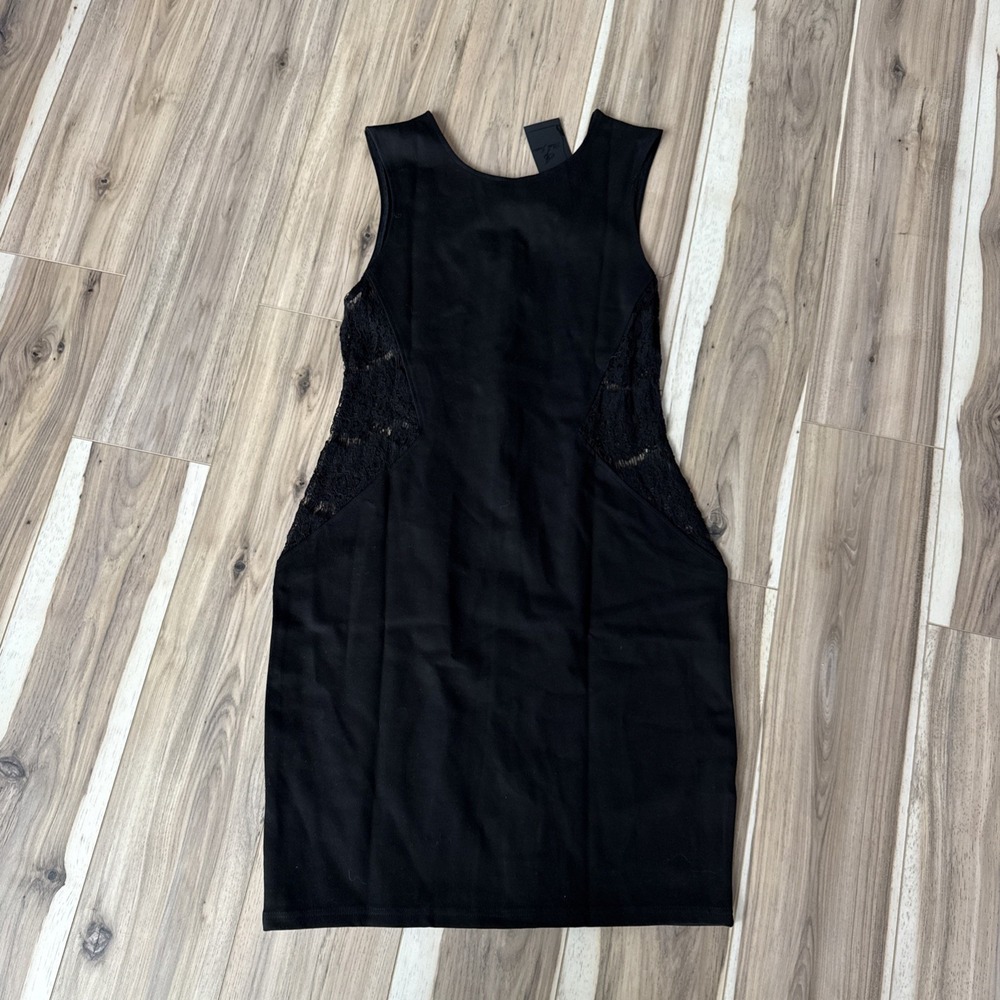 🖤 POETIC JUSTICE Black Sheer Lace Dress Top XL Women's - Picture 3 of 6